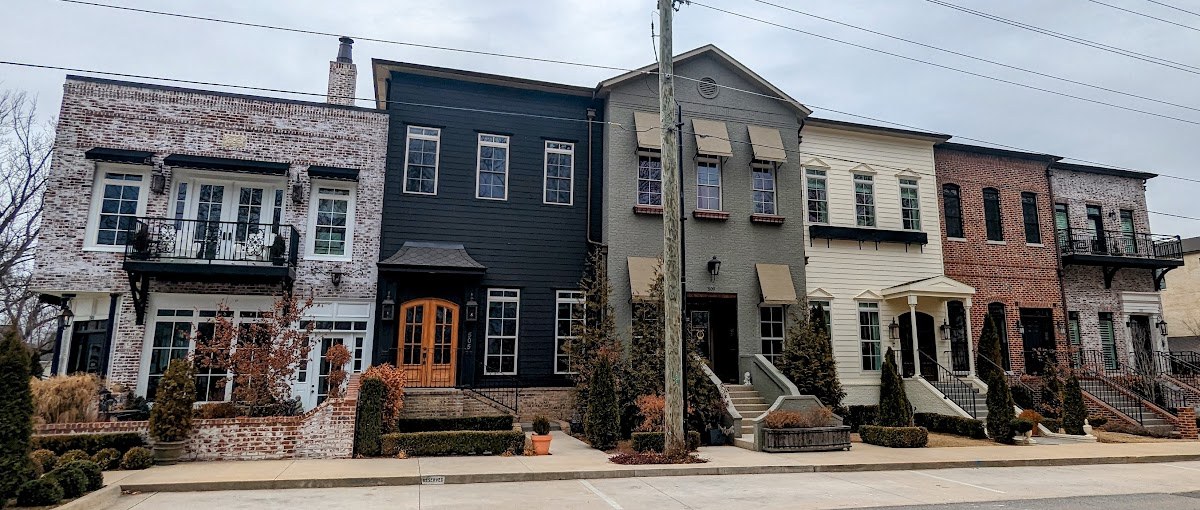 A row of townhomes in Northwest Arkansas